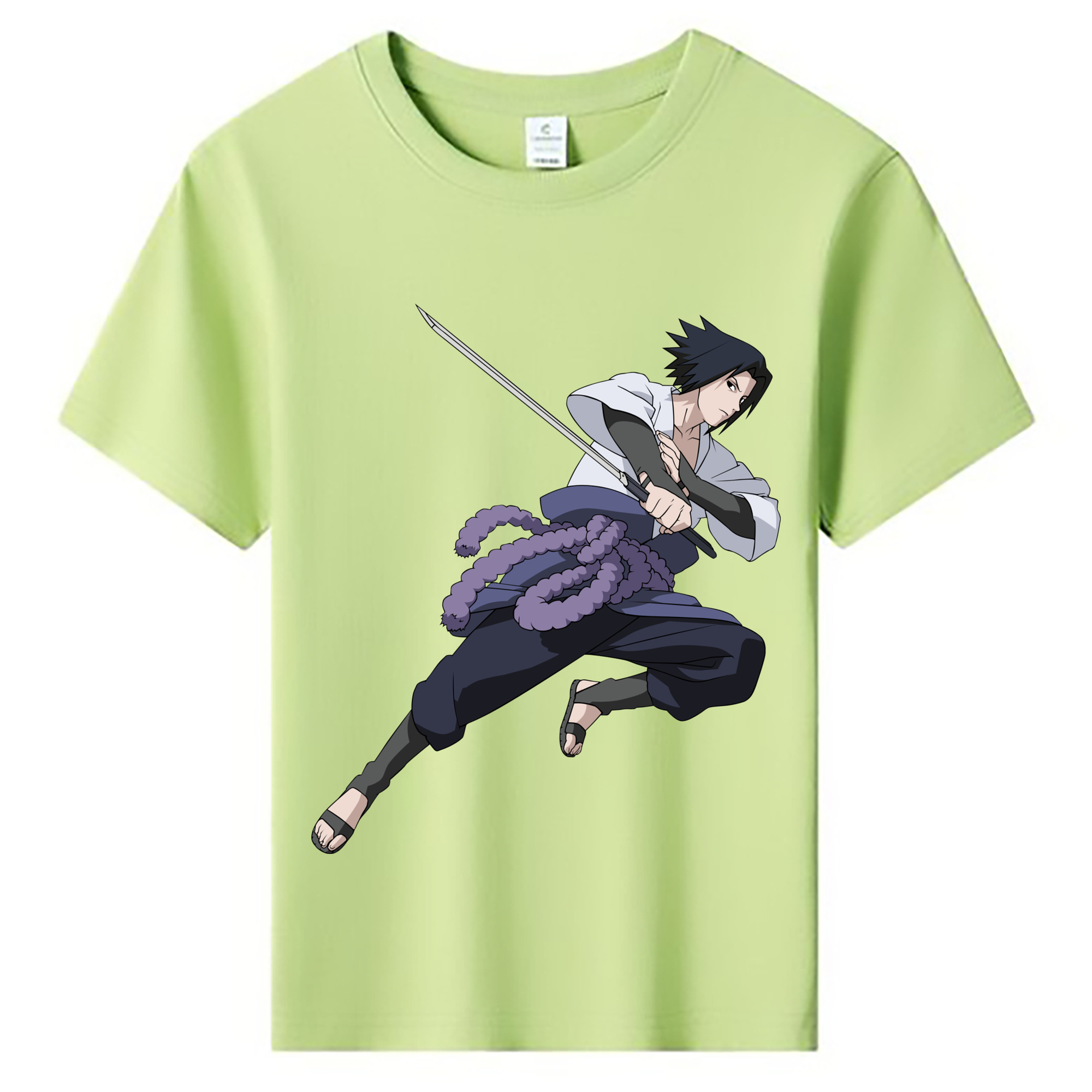 （画像用） NARUTO -ナルト- うちは サスケ Uchiha Sasuke 綿100％キッズTシャツ（フロントプリント）